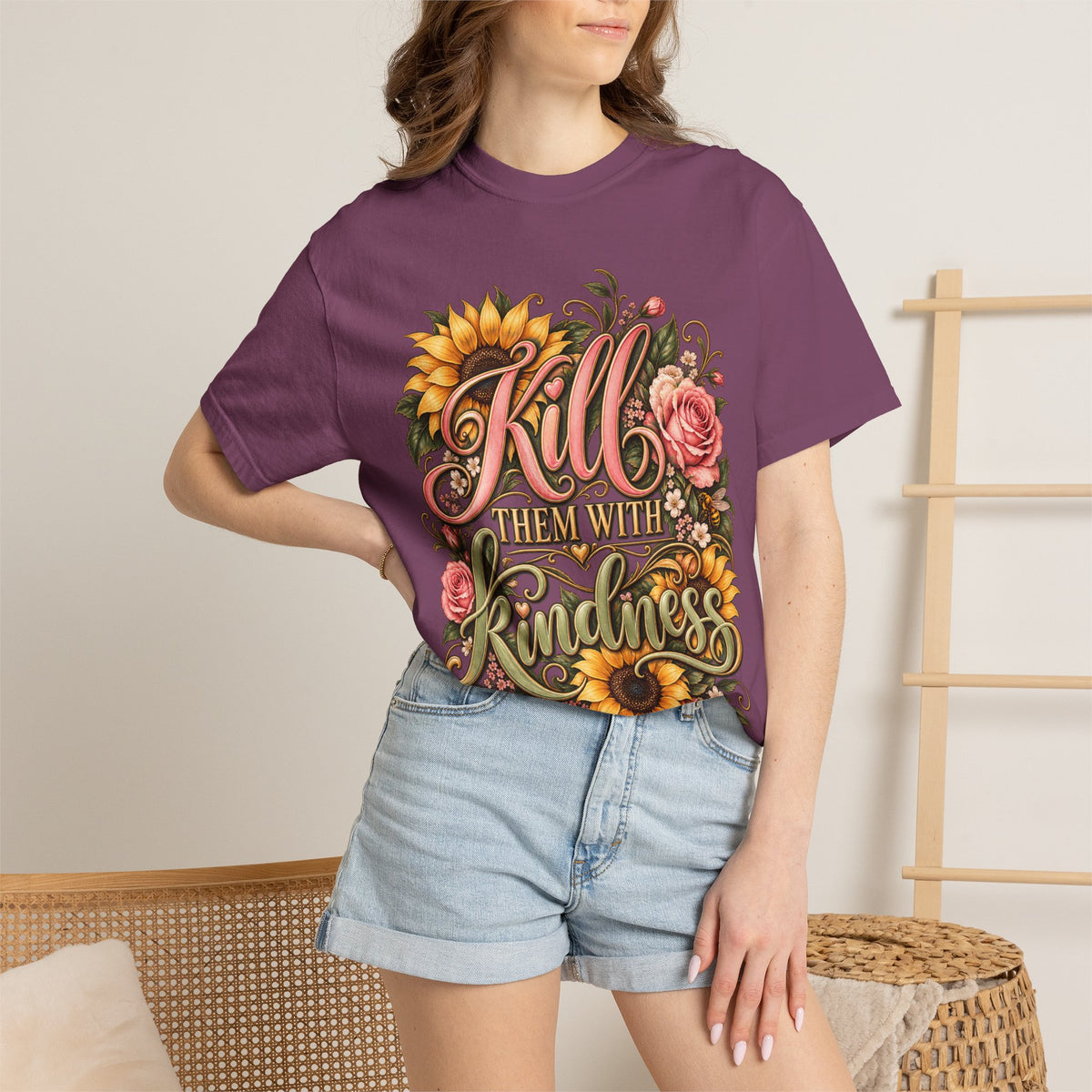 Kill Them With Kindness Floral T-Shirt