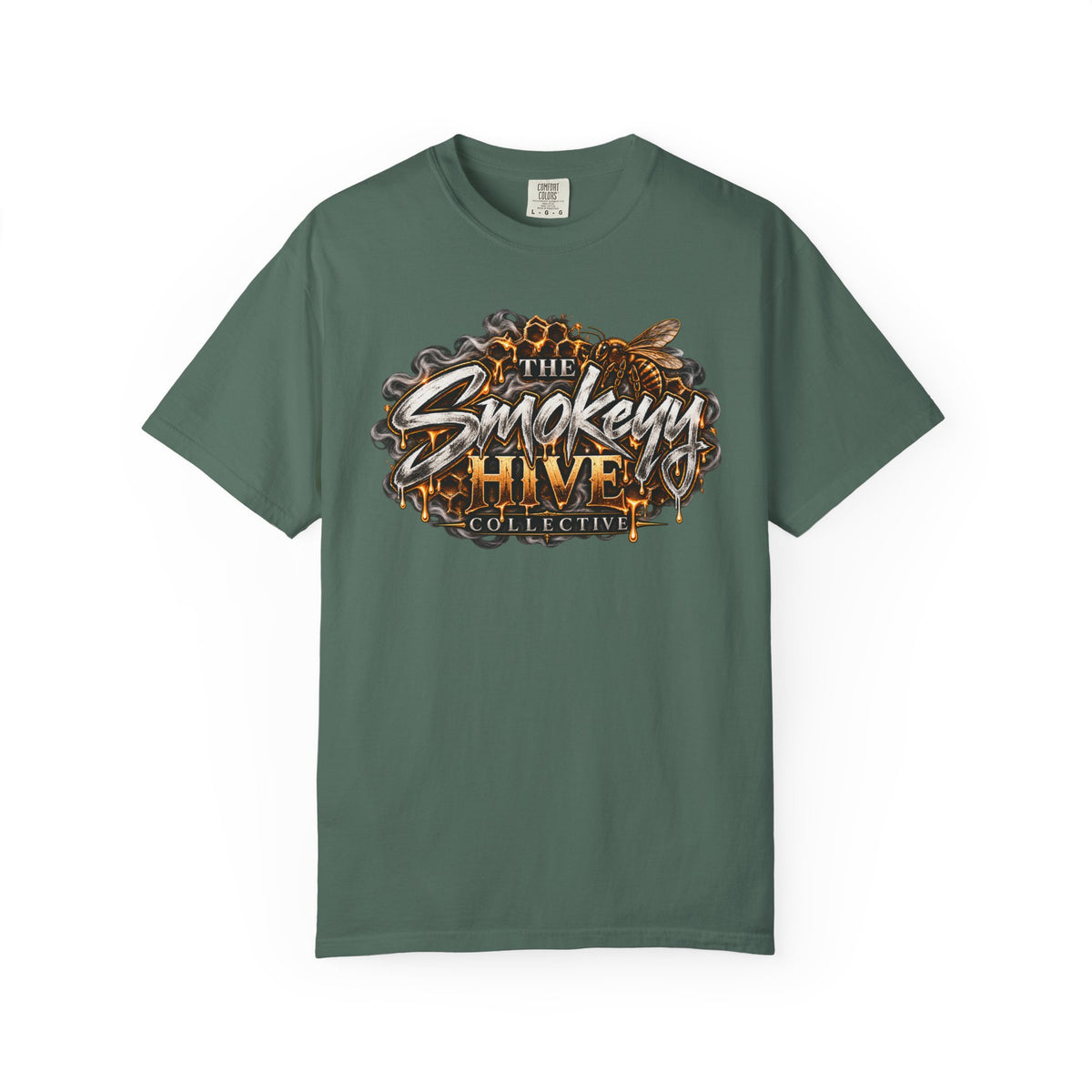 The Smokey's Hive Graphic T-Shirt Collab— Bee & Honeycomb Logo Tee