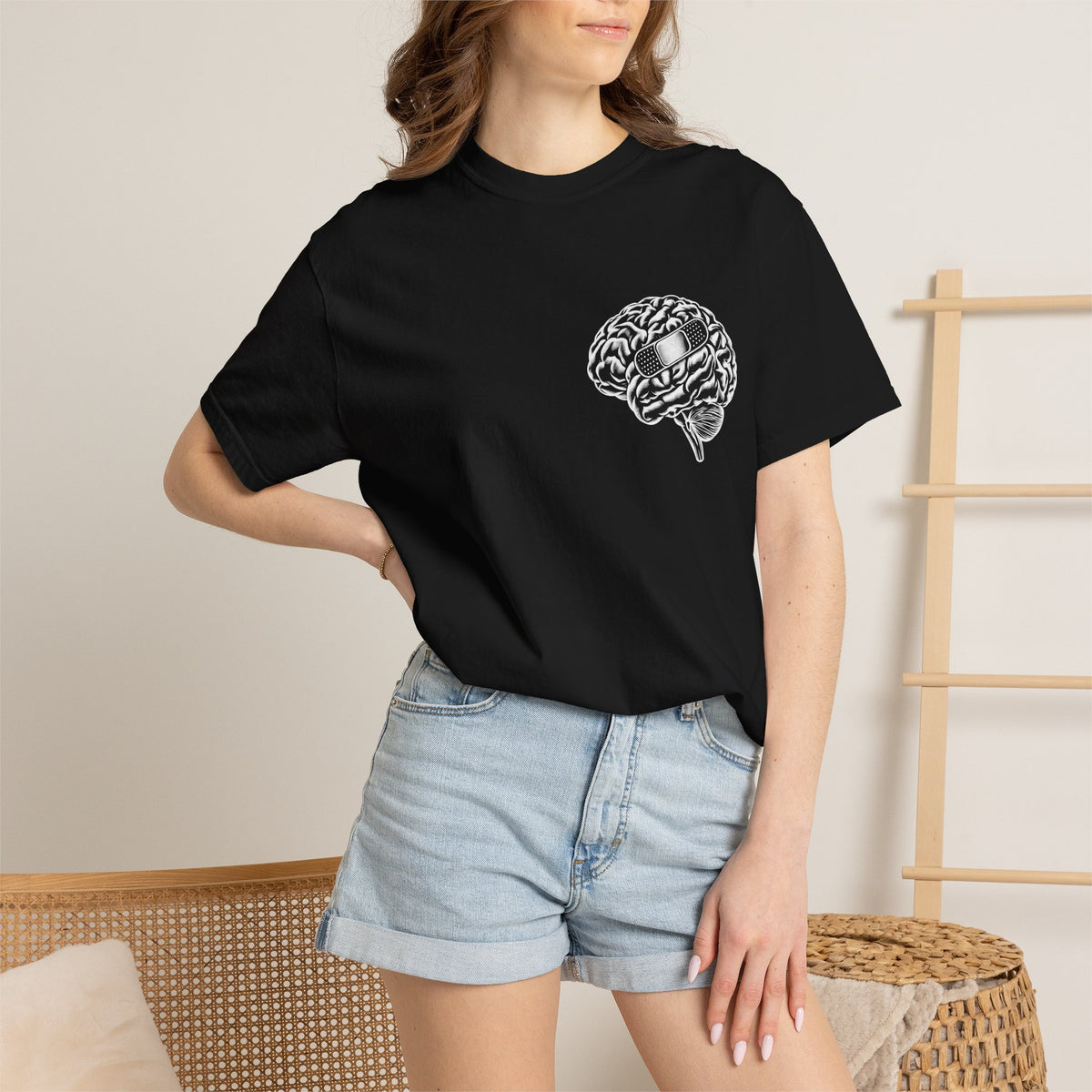 Mental Health Matters T-shirt | Brain Illustration, All Day Every Day