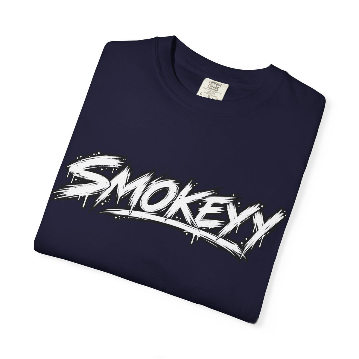 Graphic T-Shirt — "Smokeyy" with Back Text: "I Buried My Silence, My Voice Lined to Tell the Story" Inspiring Graphic