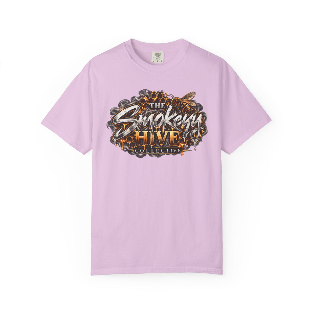 The Smokey's Hive Graphic T-Shirt Collab— Bee & Honeycomb Logo Tee