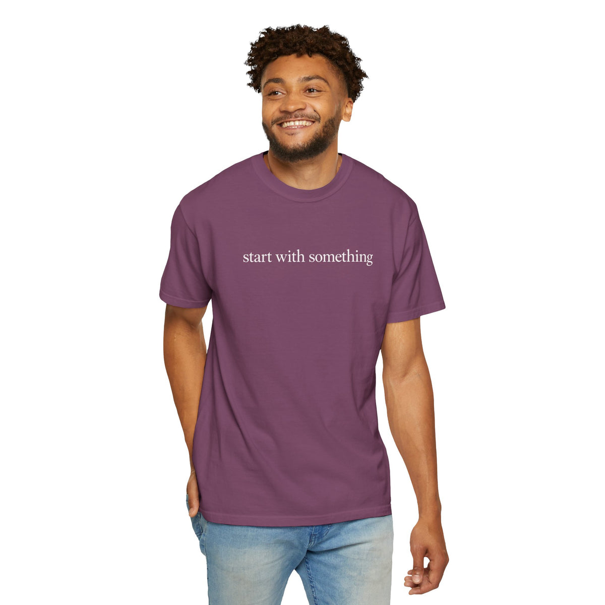 Start With Something T-Shirt — Inspirational 'The Struggle...developing the strength' Garment-Dyed Tee