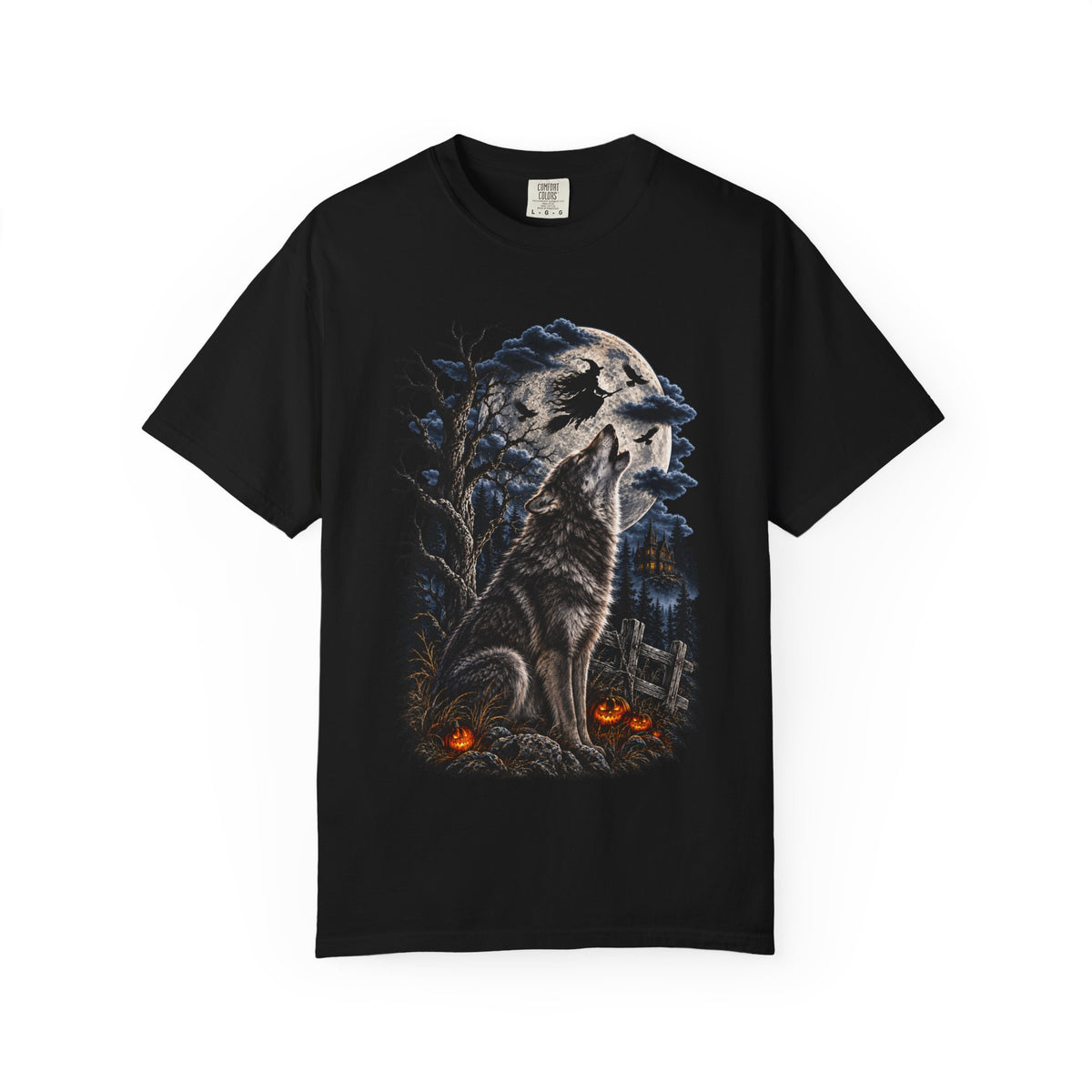 Wolf Spirit T-Shirt — Haunted Forest Night Design