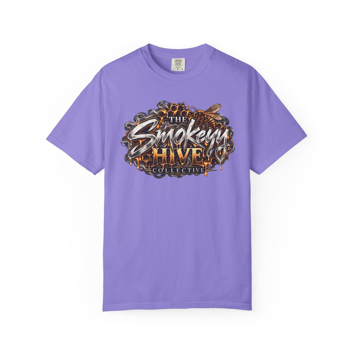 The Smokey's Hive Graphic T-Shirt Collab— Bee & Honeycomb Logo Tee