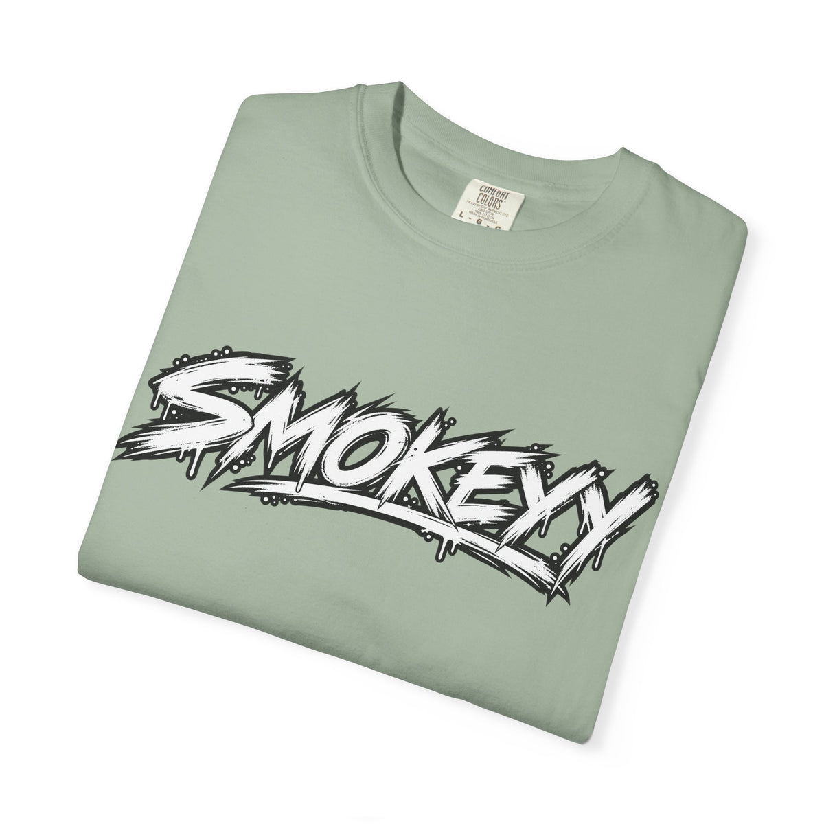 Graphic T-Shirt — "Smokeyy" with Back Text: "I Buried My Silence, My Voice Lined to Tell the Story" Inspiring Graphic