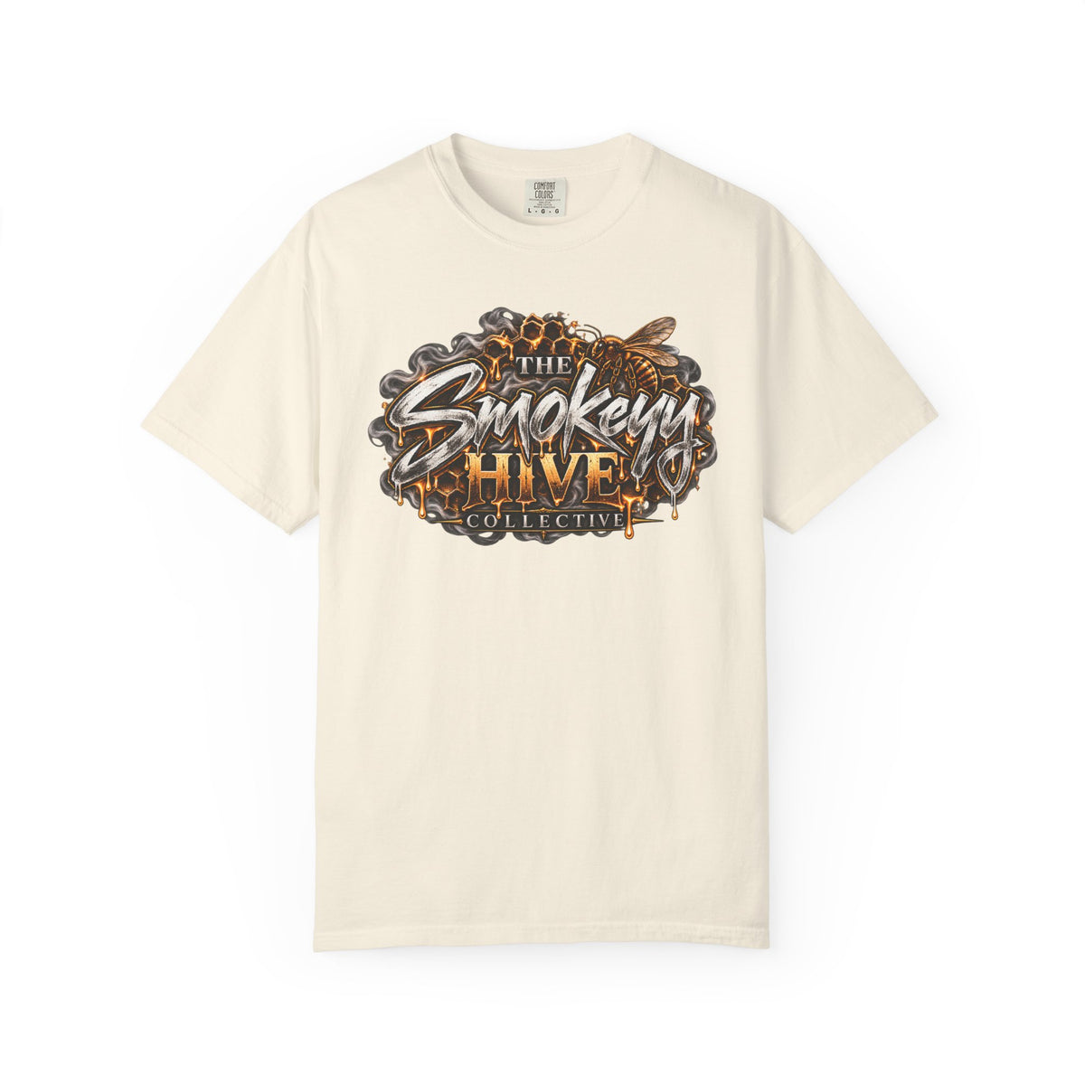 The Smokey's Hive Graphic T-Shirt Collab— Bee & Honeycomb Logo Tee