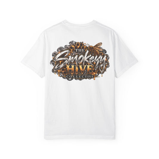The Smokey's Hive Graphic T-Shirt Collab— Bee & Honeycomb Logo Tee