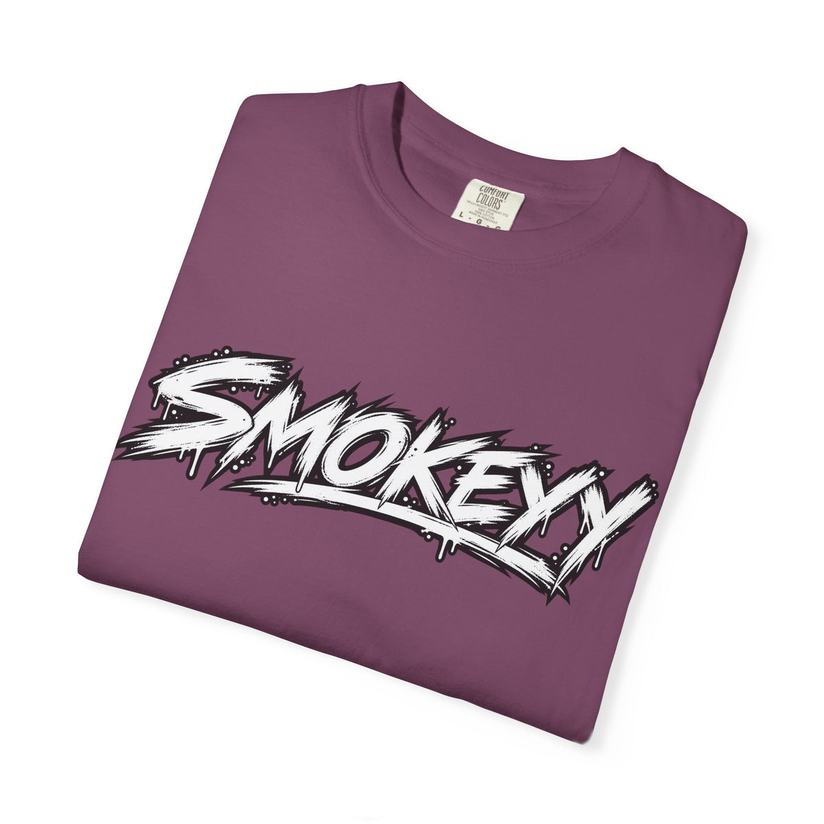 Graphic T-Shirt — "Smokeyy" with Back Text: "I Buried My Silence, My Voice Lined to Tell the Story" Inspiring Graphic