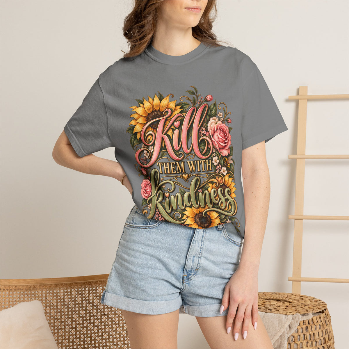 Kill Them With Kindness Floral T-Shirt