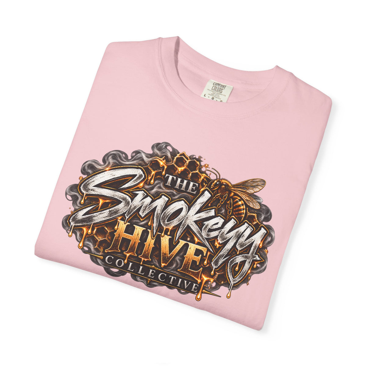 The Smokey's Hive Graphic T-Shirt Collab— Bee & Honeycomb Logo Tee