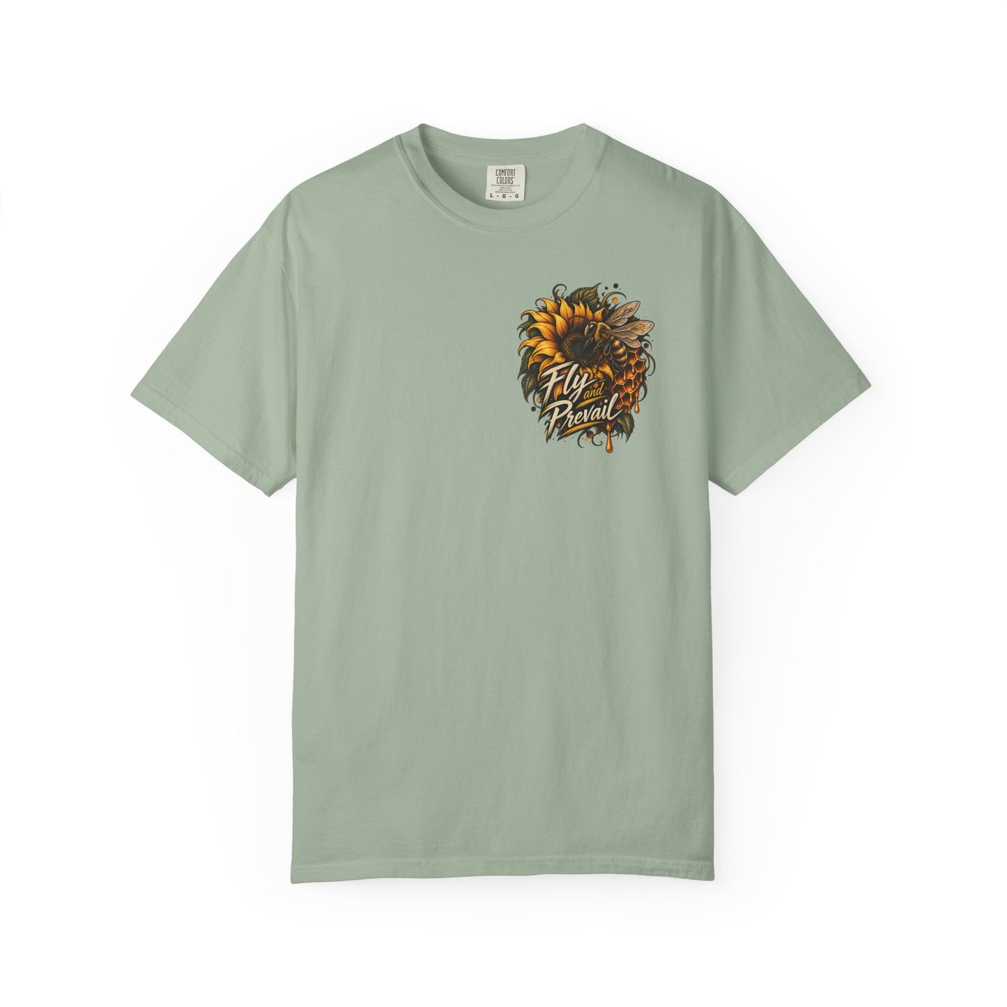 Fly and Prevail Graphic T-Shirt — Sunflower & Bee Illustration