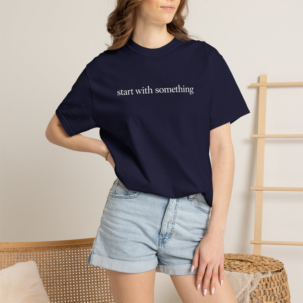 Start With Something T-Shirt — Inspirational 'The Struggle...developing the strength' Garment-Dyed Tee