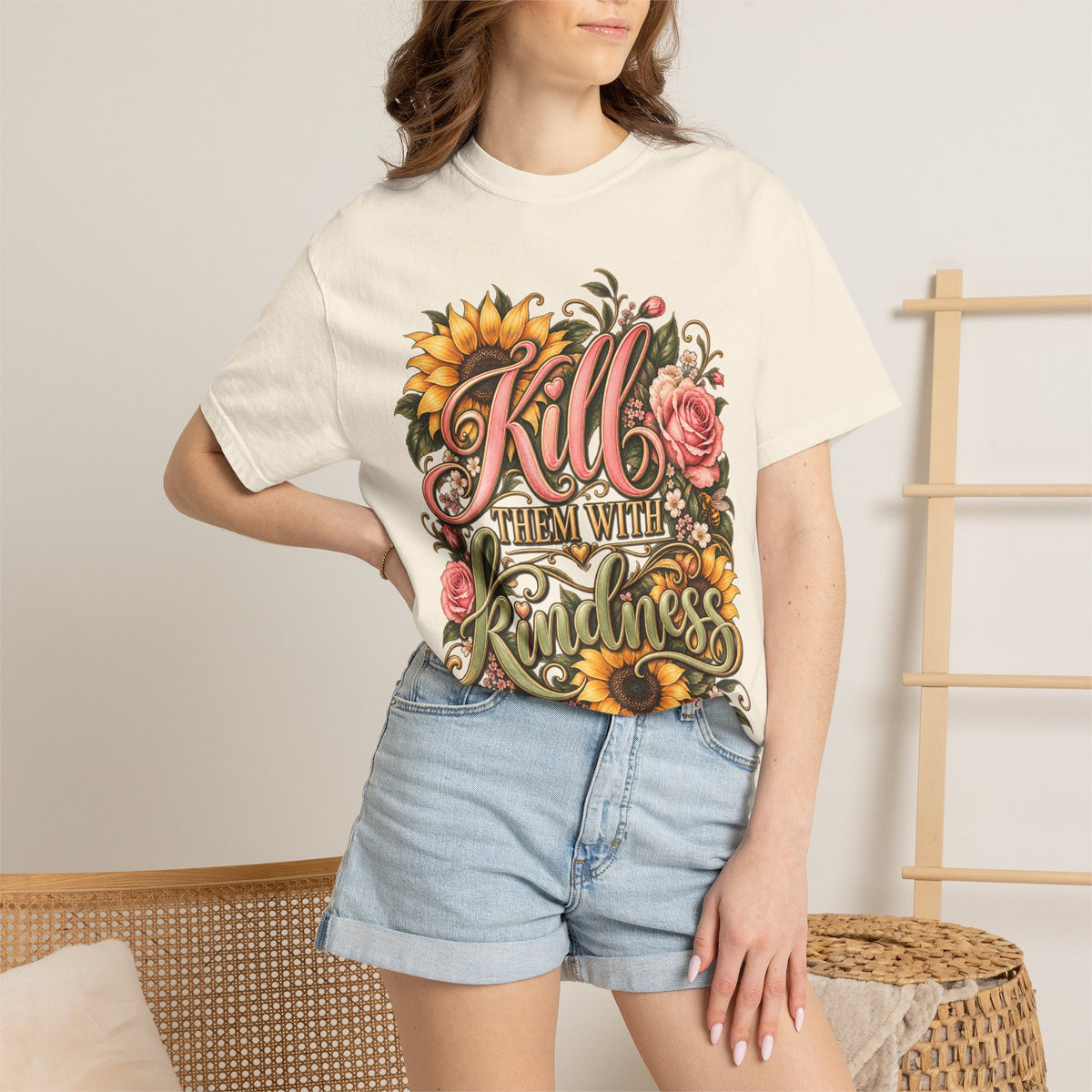 Kill Them With Kindness Floral T-Shirt