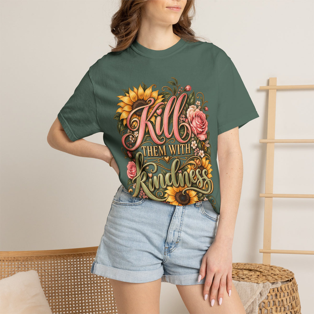 Kill Them With Kindness Floral T-Shirt