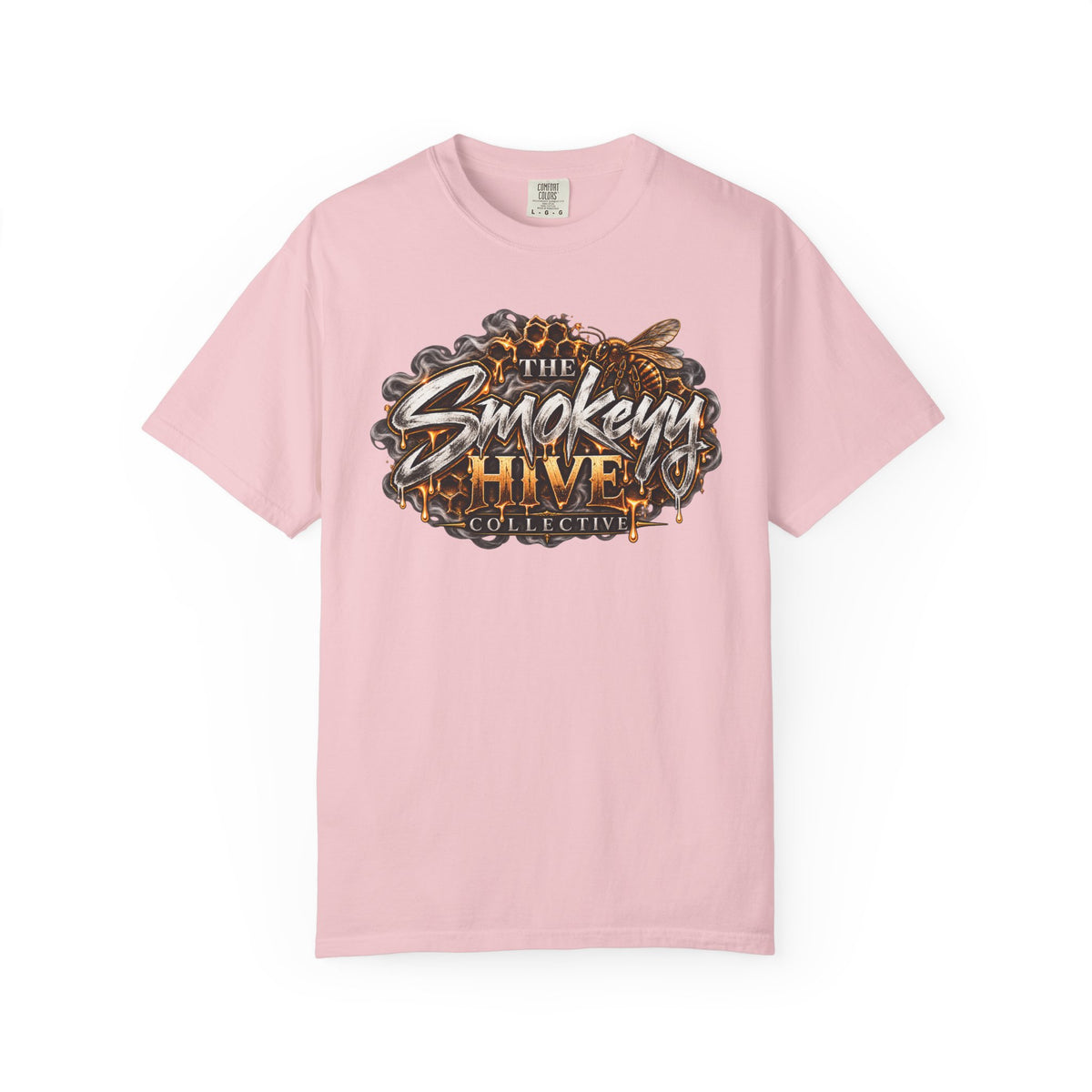 The Smokey's Hive Graphic T-Shirt Collab— Bee & Honeycomb Logo Tee