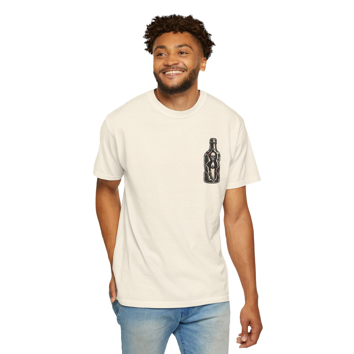 F*ck Alcohol graphic T-Shirt | Broken Bottle illustration