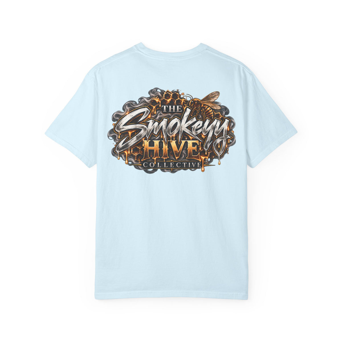 The Smokey's Hive Graphic T-Shirt Collab— Bee & Honeycomb Logo Tee