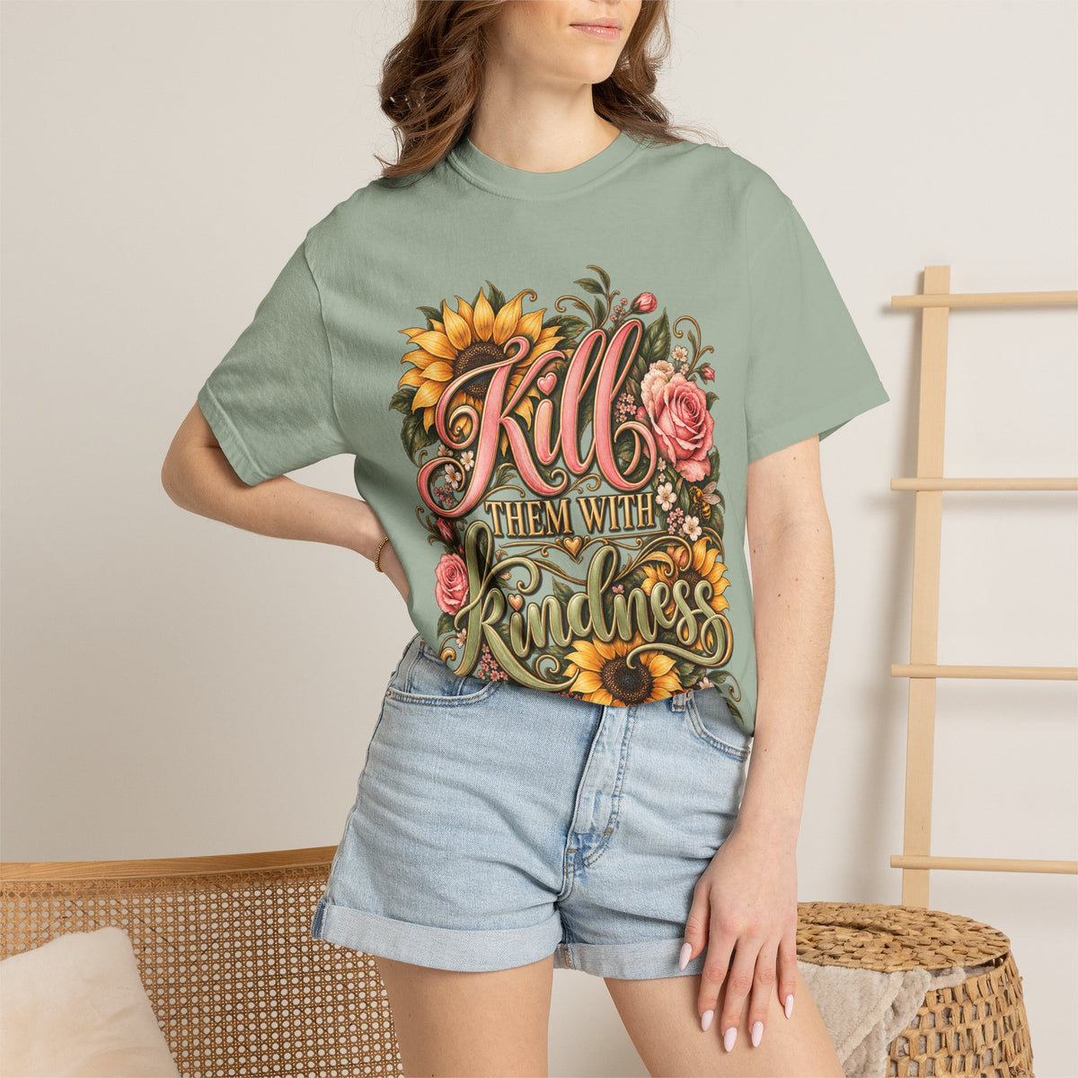 Kill Them With Kindness Floral T-Shirt