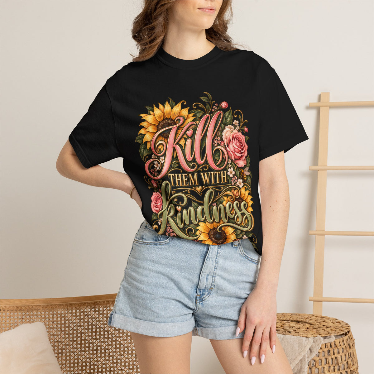 Kill Them With Kindness Floral T-Shirt