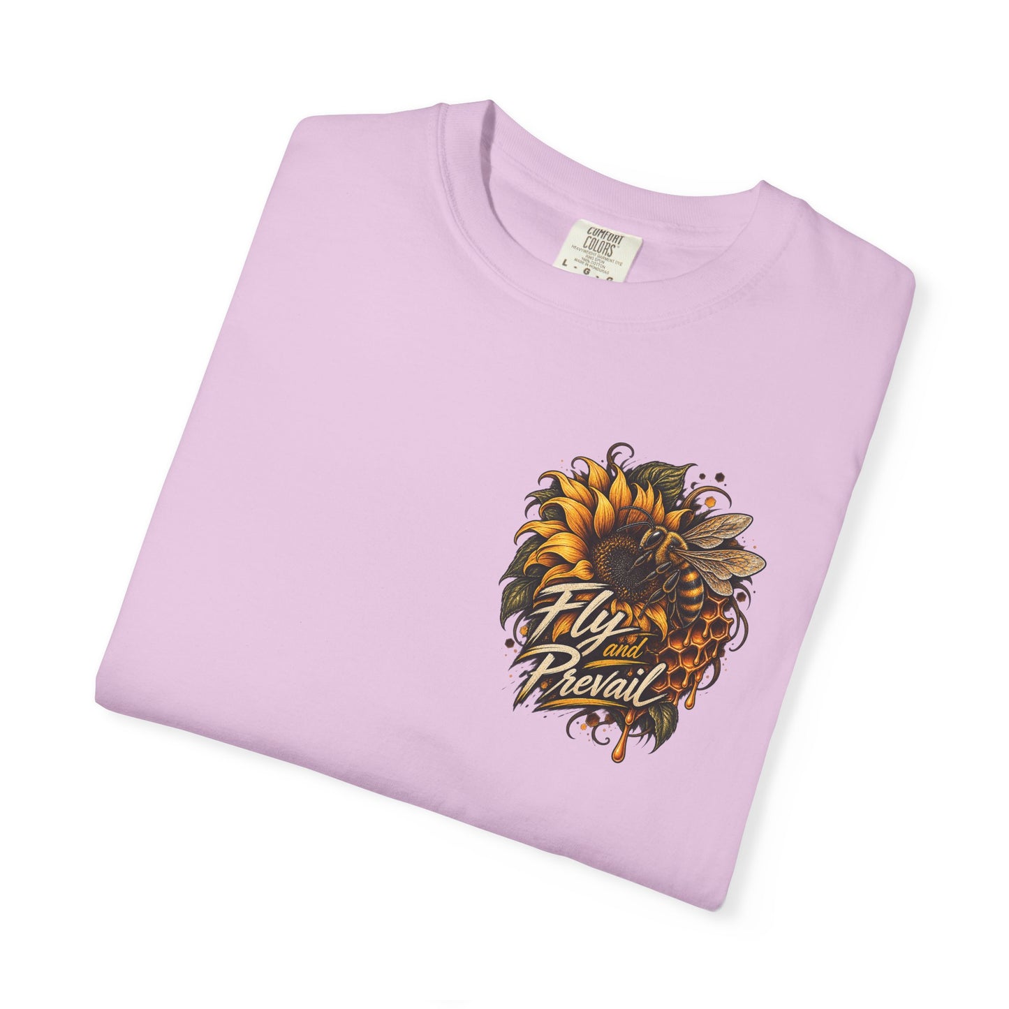 Fly and Prevail Graphic T-Shirt — Sunflower & Bee Illustration