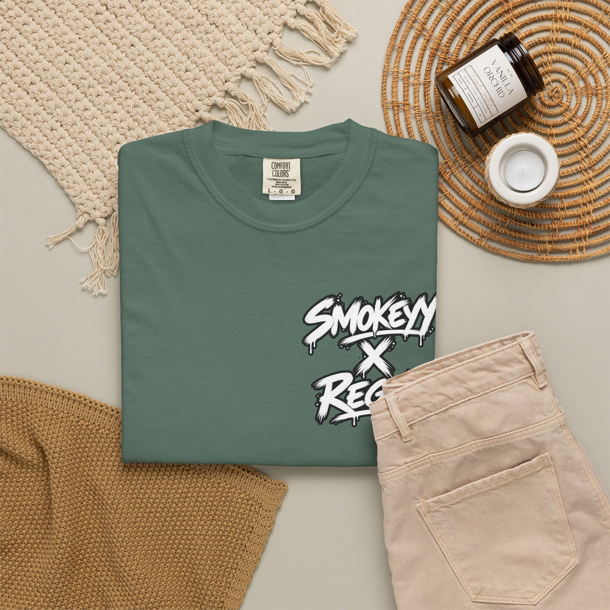 Smokey x Reggie Graphic T‑Shirt — Vintage Photo Back Print