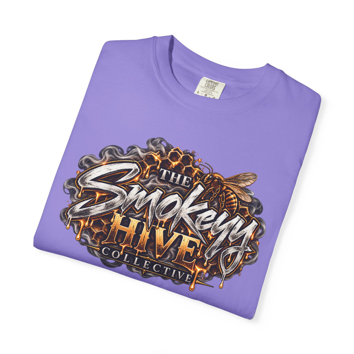 The Smokey's Hive Graphic T-Shirt Collab— Bee & Honeycomb Logo Tee