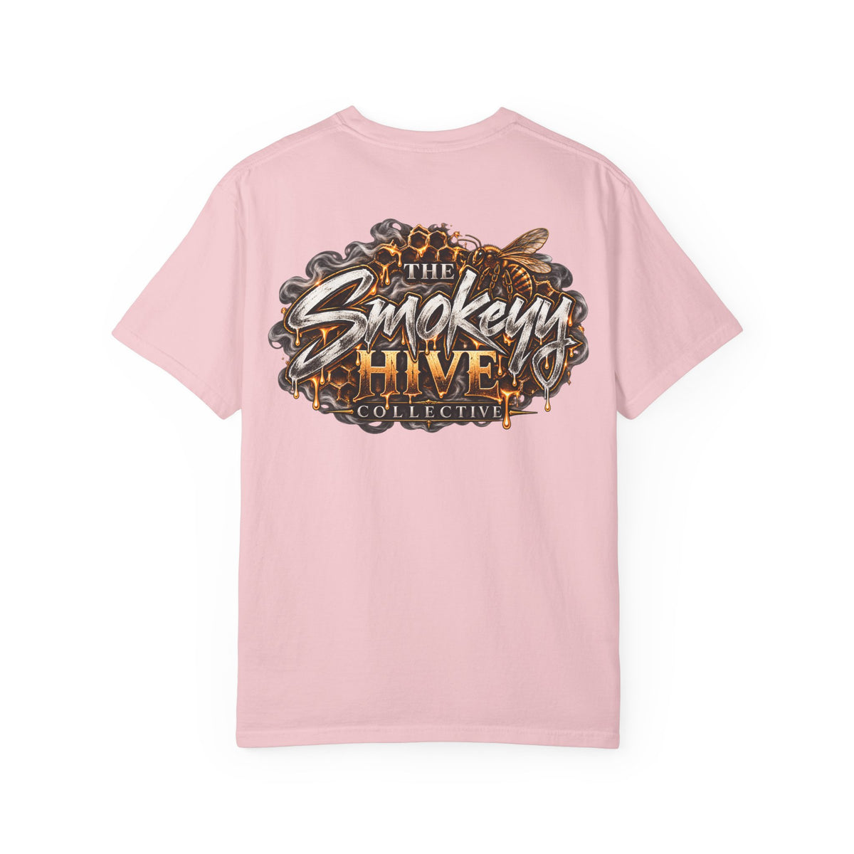 The Smokey's Hive Graphic T-Shirt Collab— Bee & Honeycomb Logo Tee