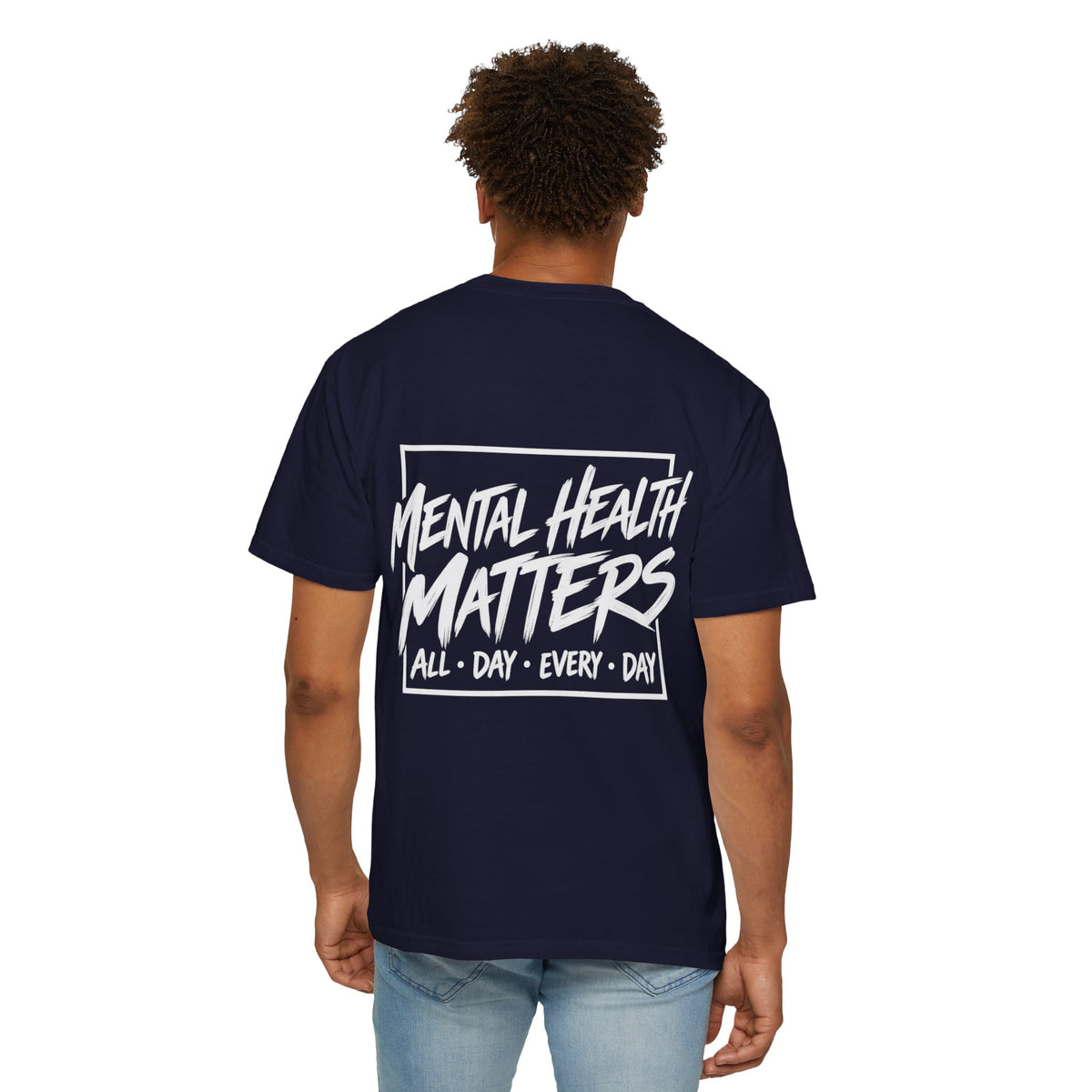 Mental Health Matters T-shirt | Brain Illustration, All Day Every Day