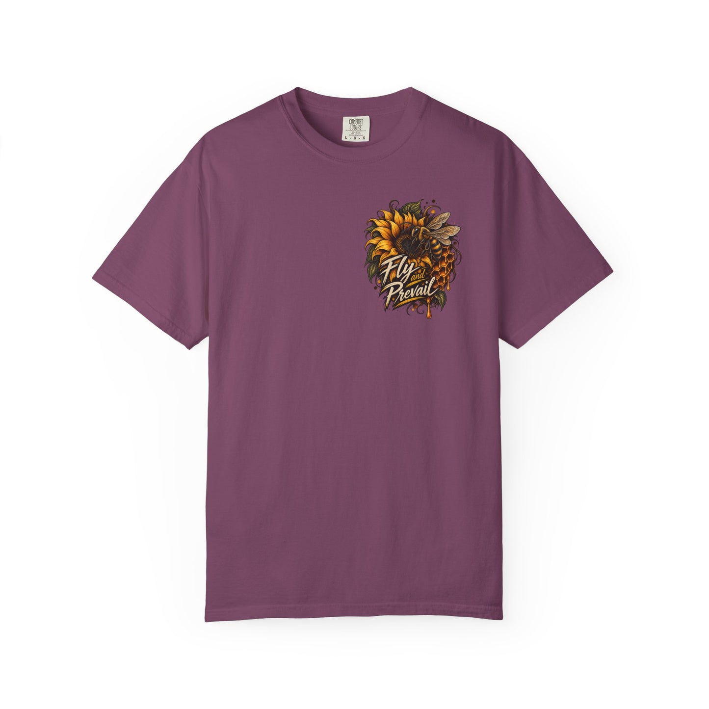 Fly and Prevail Graphic T-Shirt — Sunflower & Bee Illustration