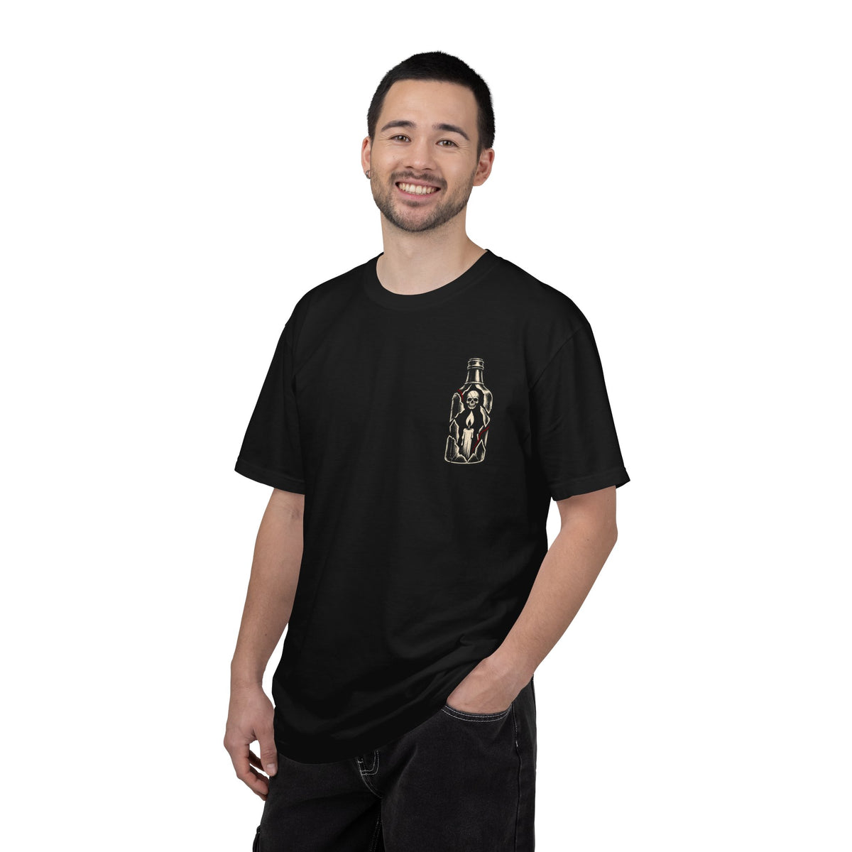F*ck Alcohol graphic T-Shirt | Broken Bottle illustration