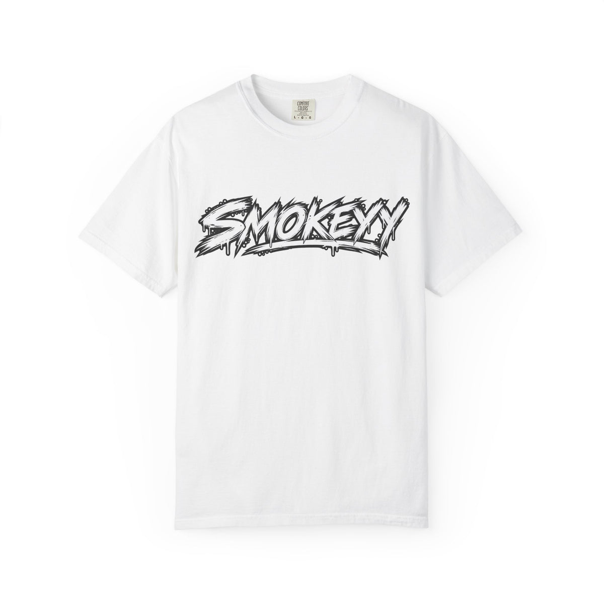 Graphic T-Shirt — "Smokeyy" with Back Text: "I Buried My Silence, My Voice Lined to Tell the Story" Inspiring Graphic