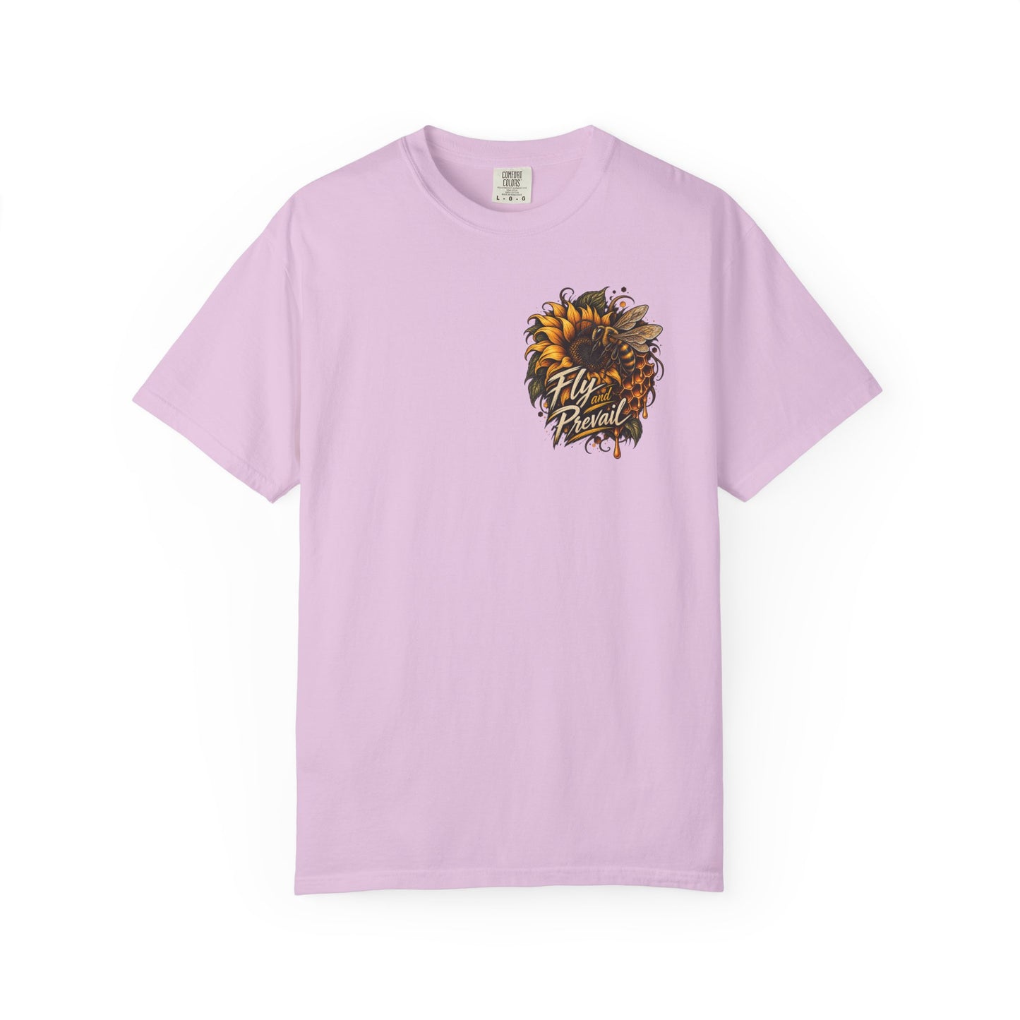 Fly and Prevail Graphic T-Shirt — Sunflower & Bee Illustration