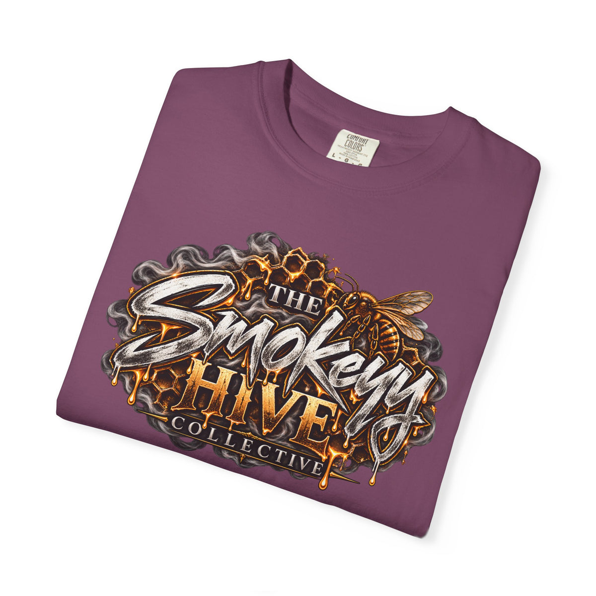The Smokey's Hive Graphic T-Shirt Collab— Bee & Honeycomb Logo Tee
