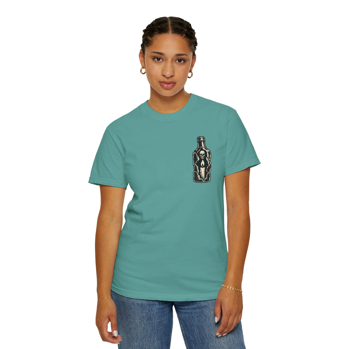 F*ck Alcohol graphic T-Shirt | Broken Bottle illustration