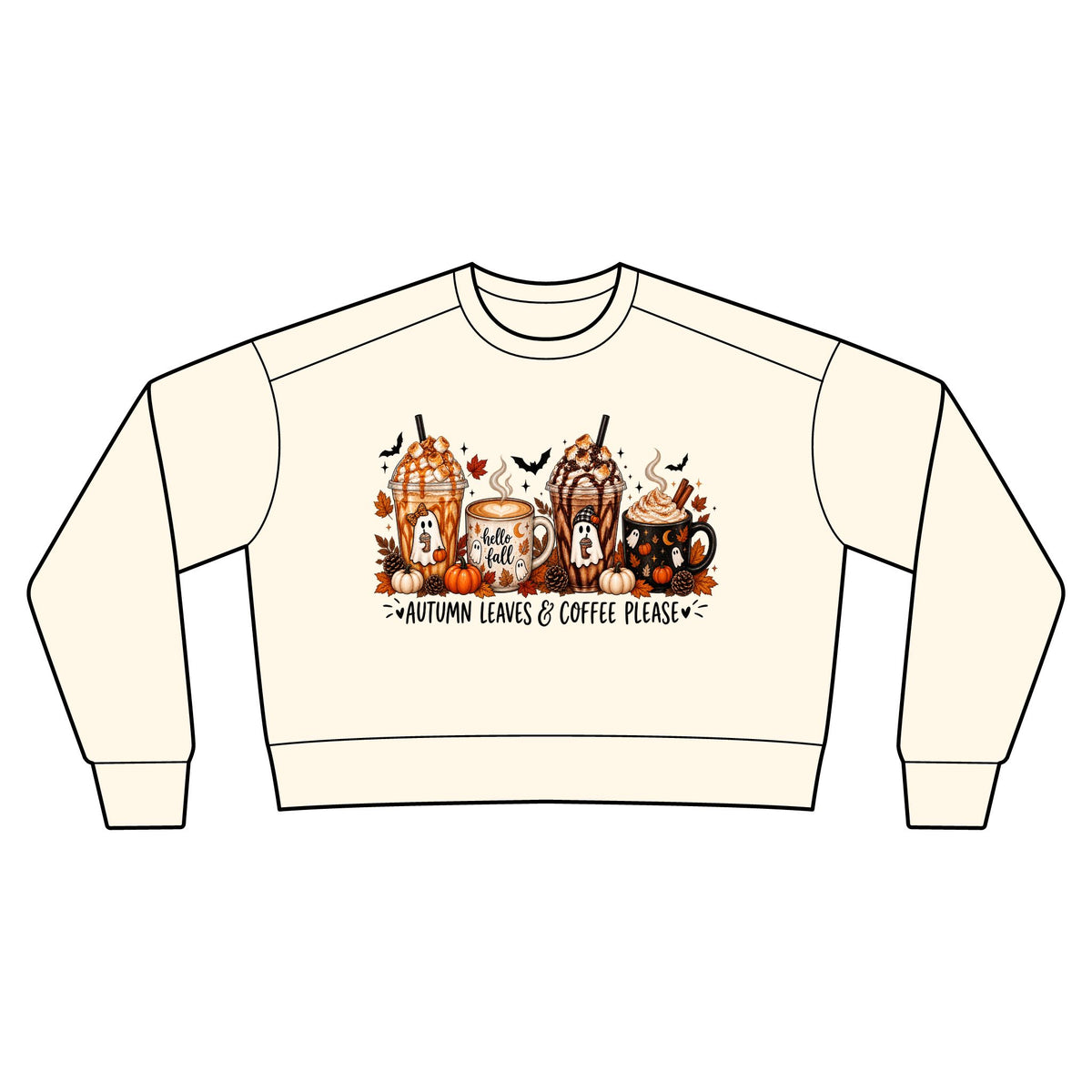Autumn Leaves & Coffee Please Sweatshirt
