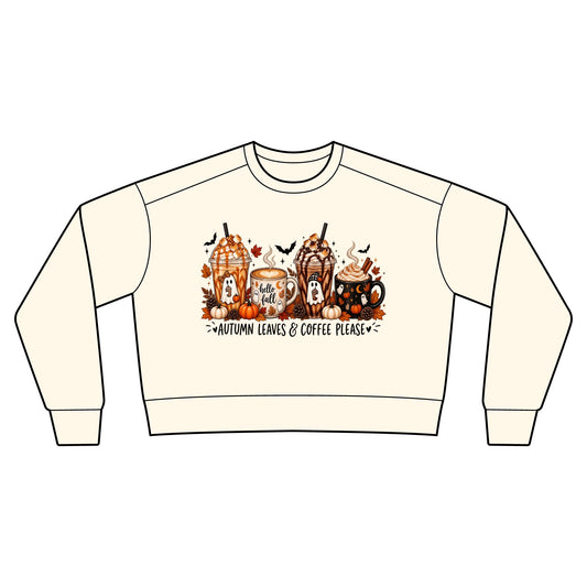 Autumn Leaves & Coffee Please Sweatshirt