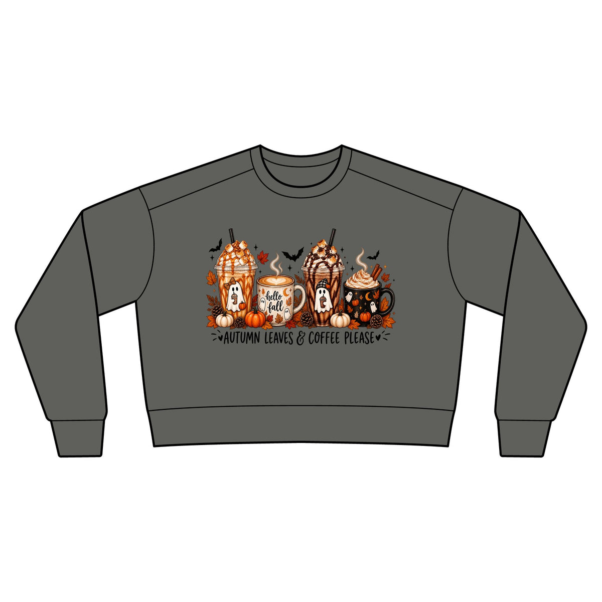 Autumn Leaves & Coffee Please Sweatshirt