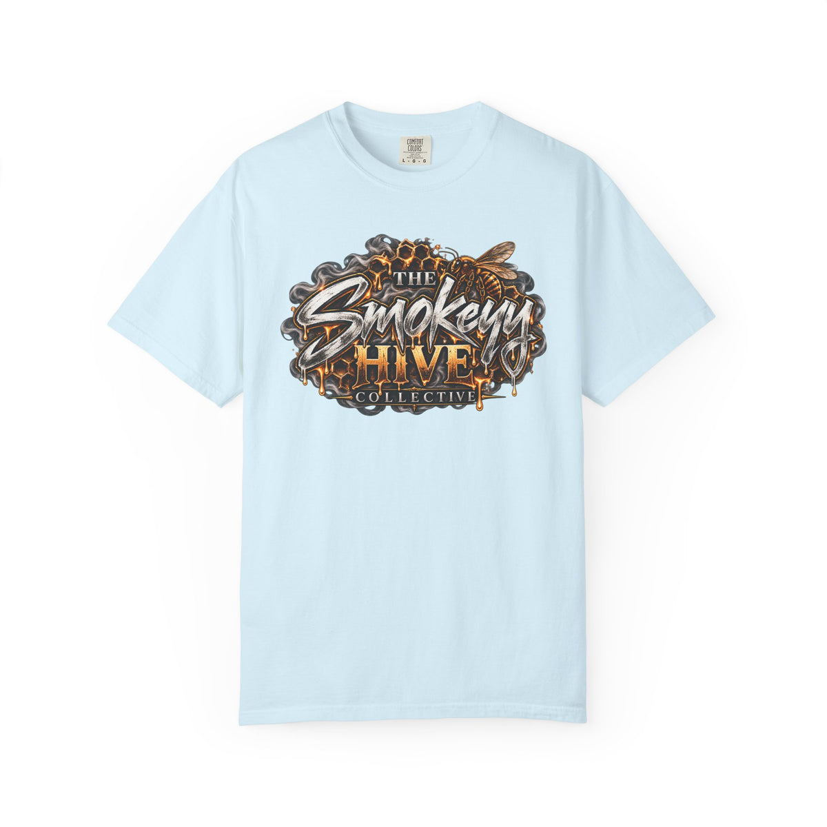 The Smokey's Hive Graphic T-Shirt Collab— Bee & Honeycomb Logo Tee