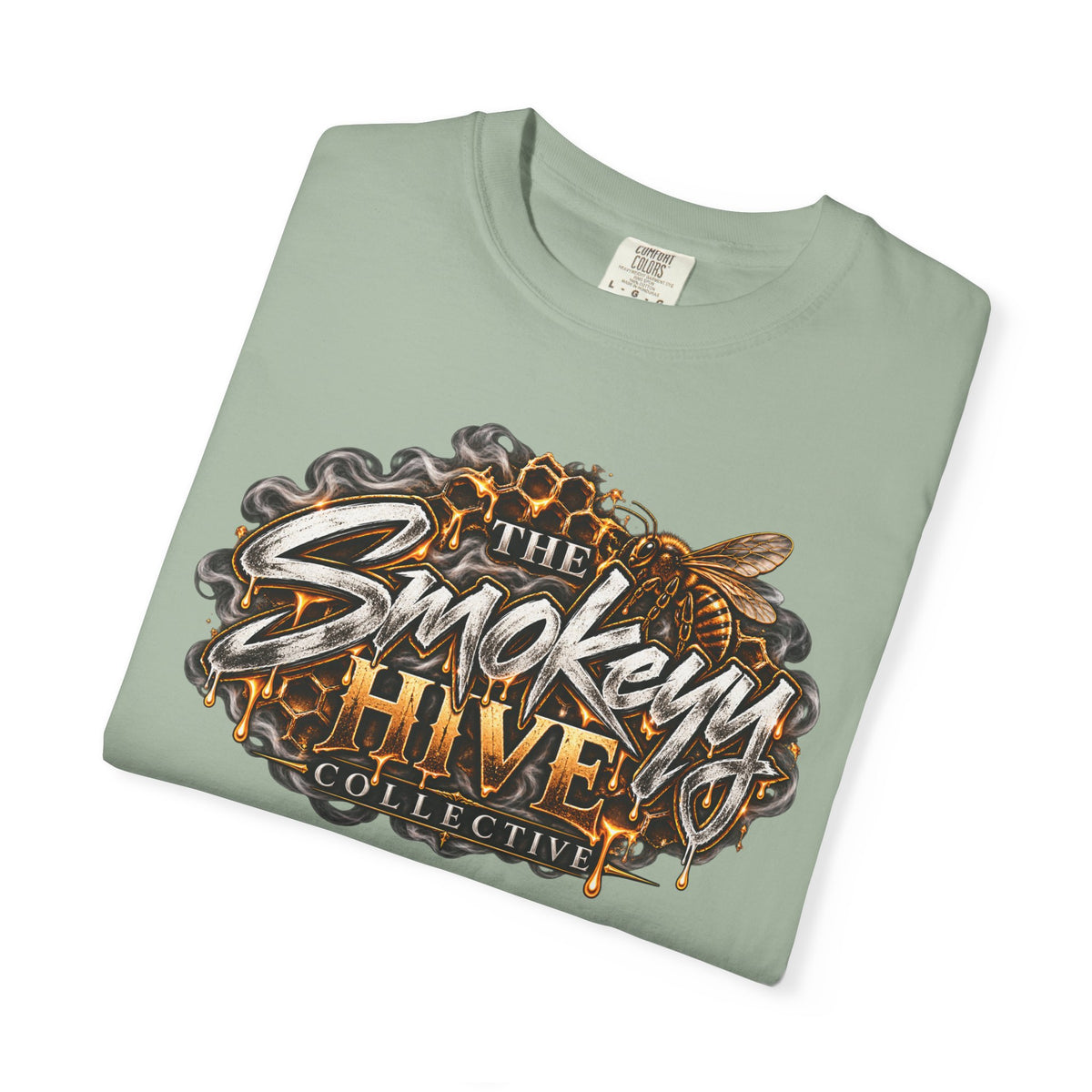 The Smokey's Hive Graphic T-Shirt Collab— Bee & Honeycomb Logo Tee