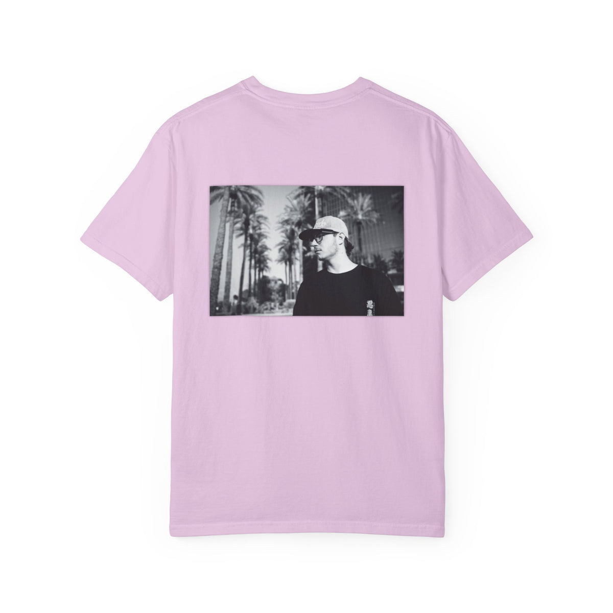 Graphic T‑Shirt — Black & White Palm Photo Tee