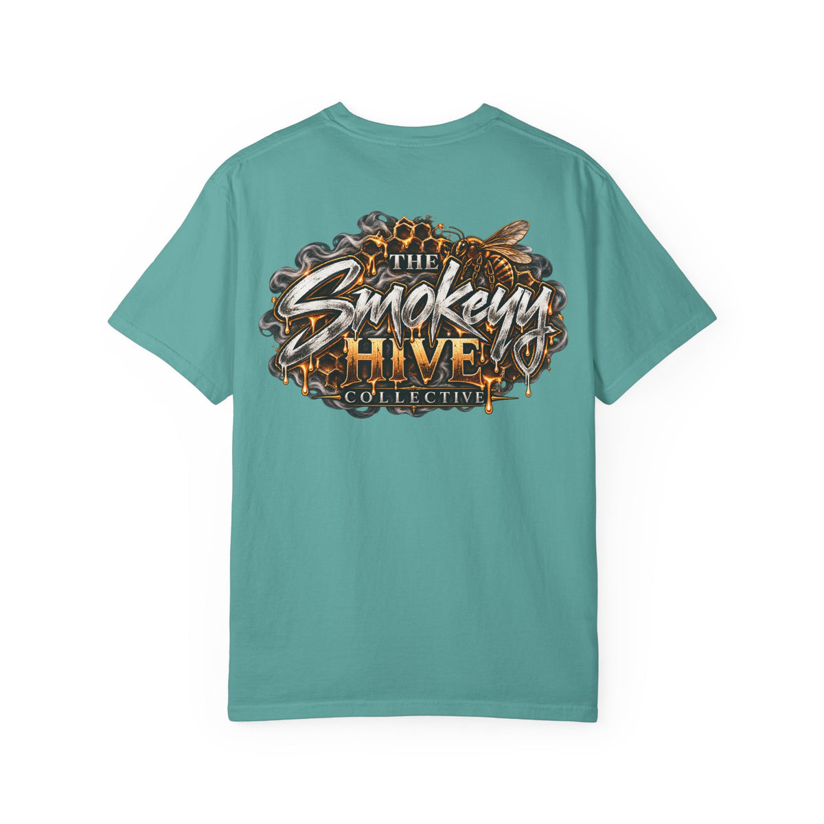 The Smokey's Hive Graphic T-Shirt Collab— Bee & Honeycomb Logo Tee