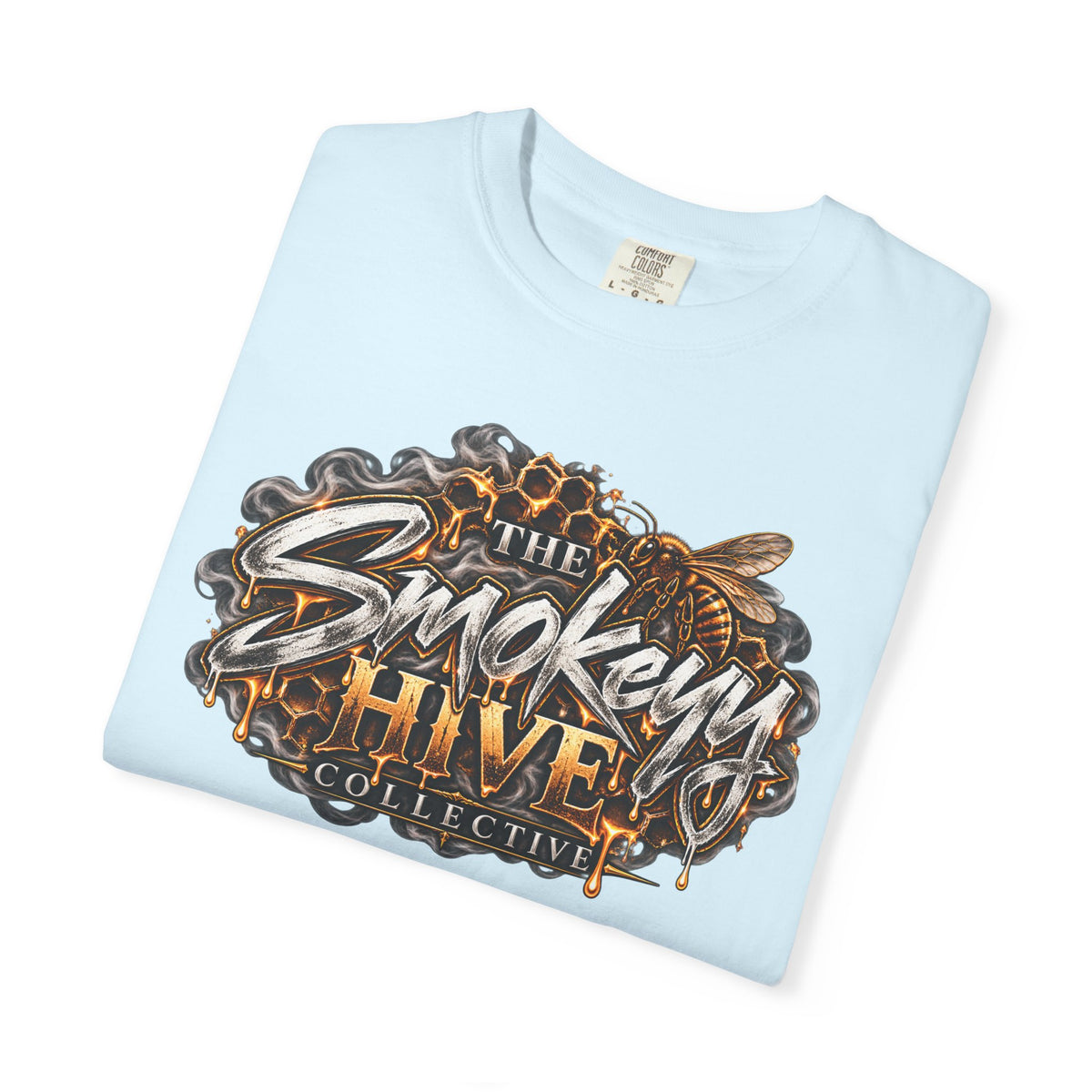 The Smokey's Hive Graphic T-Shirt Collab— Bee & Honeycomb Logo Tee