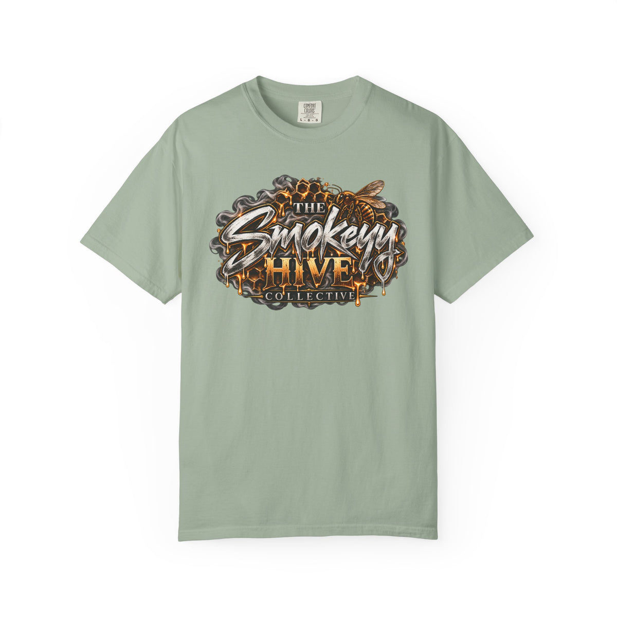 The Smokey's Hive Graphic T-Shirt Collab— Bee & Honeycomb Logo Tee