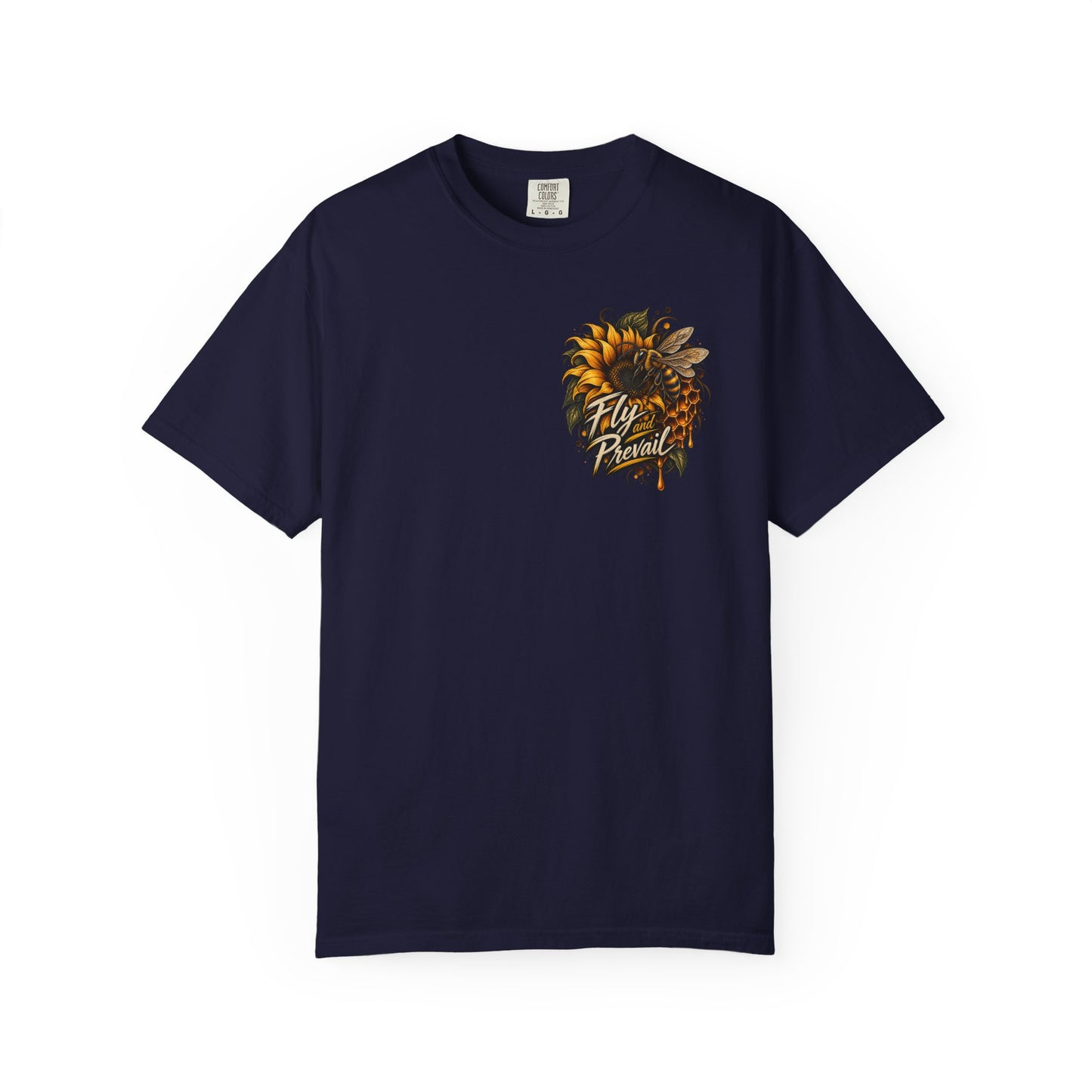 Fly and Prevail Graphic T-Shirt — Sunflower & Bee Illustration
