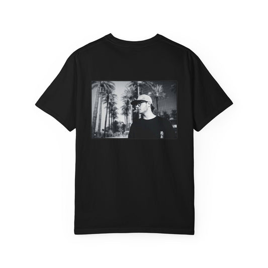 Graphic T‑Shirt — Black & White Palm Photo Tee