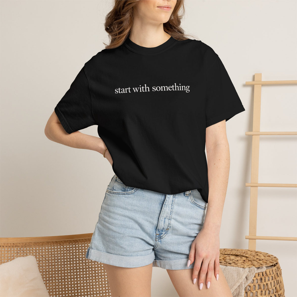 Start With Something T-Shirt — Inspirational 'The Struggle...developing the strength' Garment-Dyed Tee