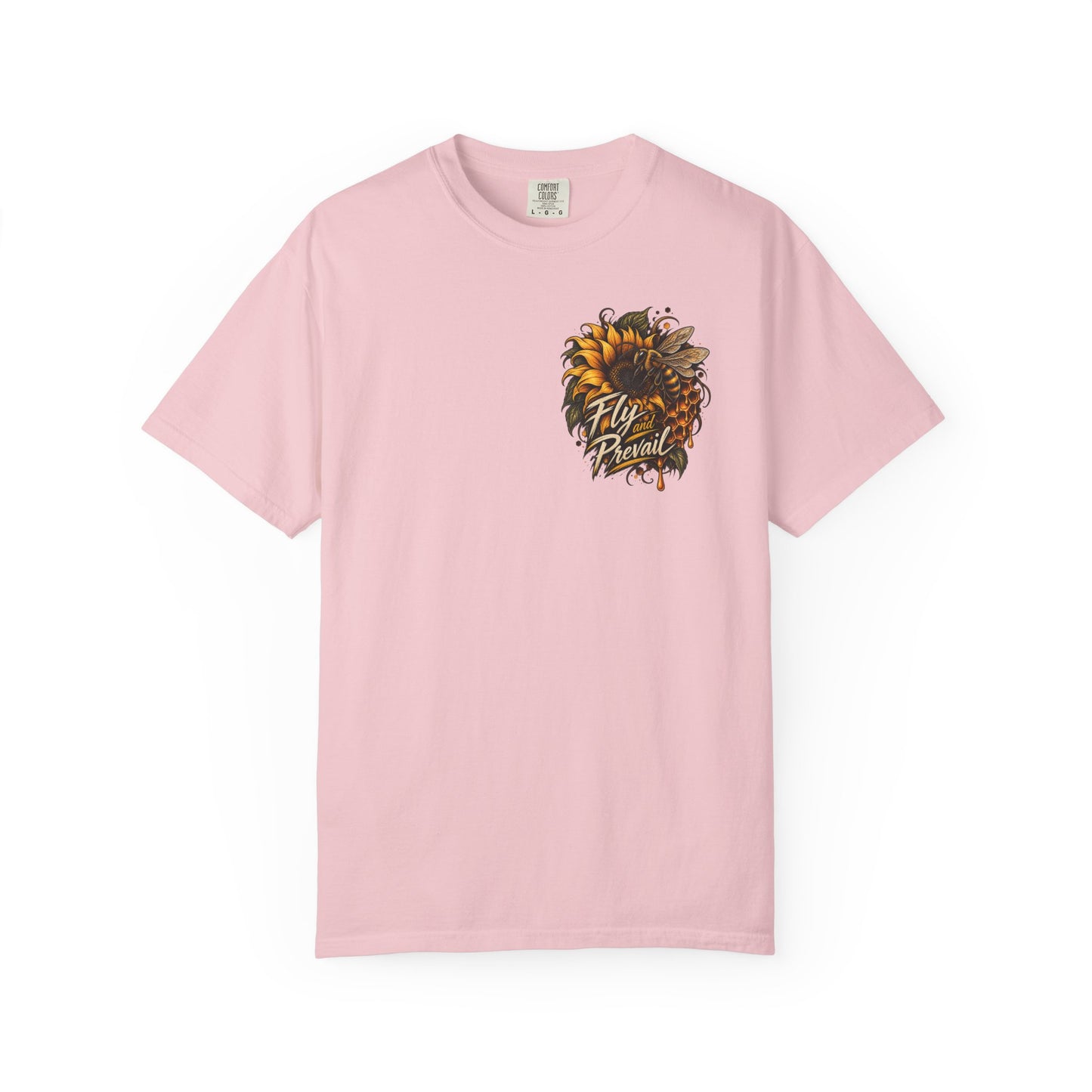 Fly and Prevail Graphic T-Shirt — Sunflower & Bee Illustration