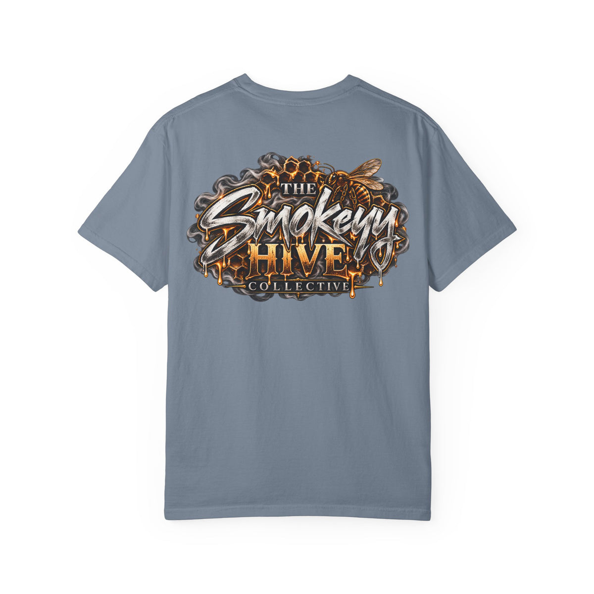 The Smokey's Hive Graphic T-Shirt Collab— Bee & Honeycomb Logo Tee