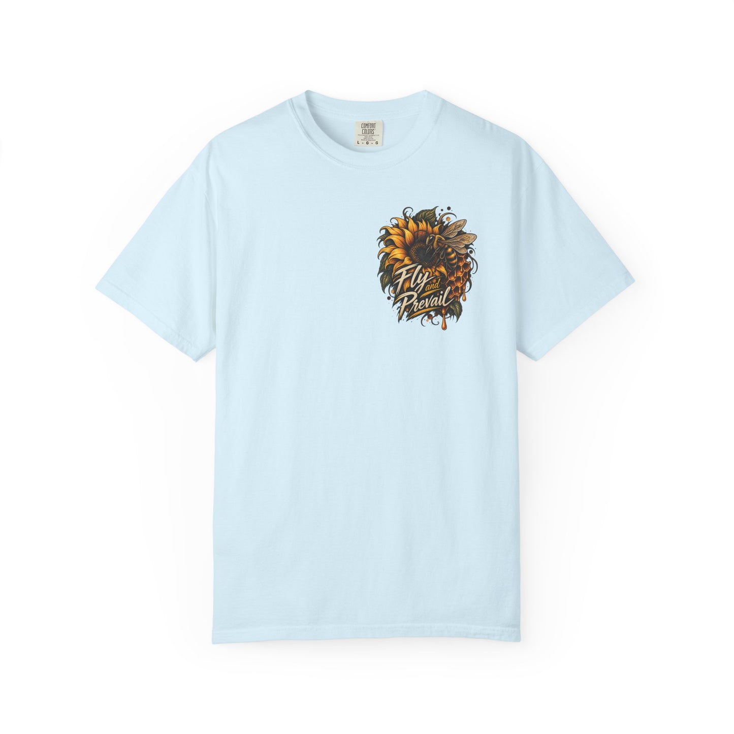 Fly and Prevail Graphic T-Shirt — Sunflower & Bee Illustration