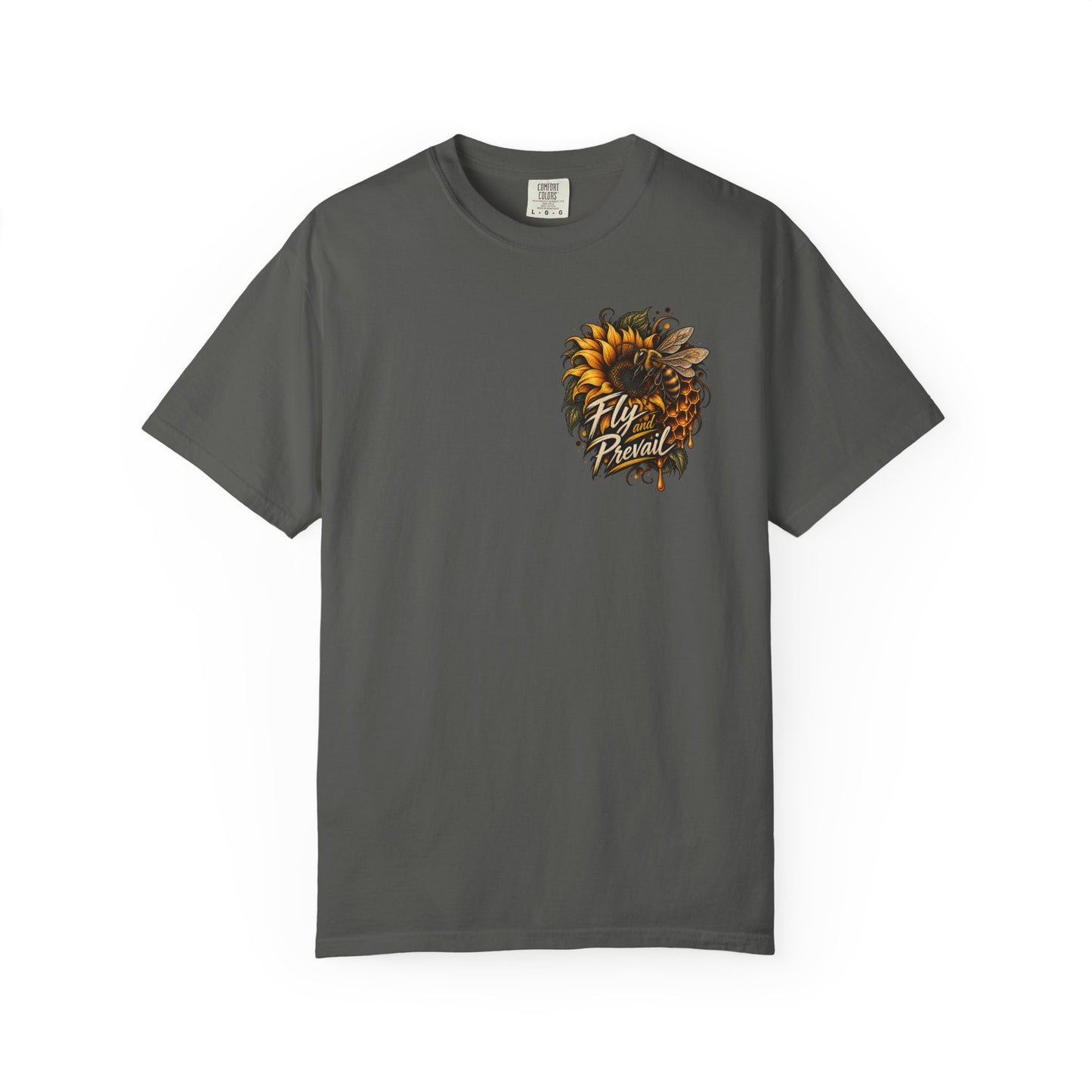 Fly and Prevail Graphic T-Shirt — Sunflower & Bee Illustration